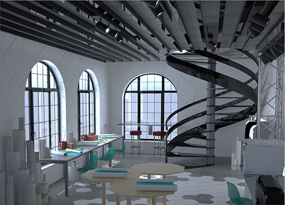 Общественный интерьер в стиле " Современный модерн"