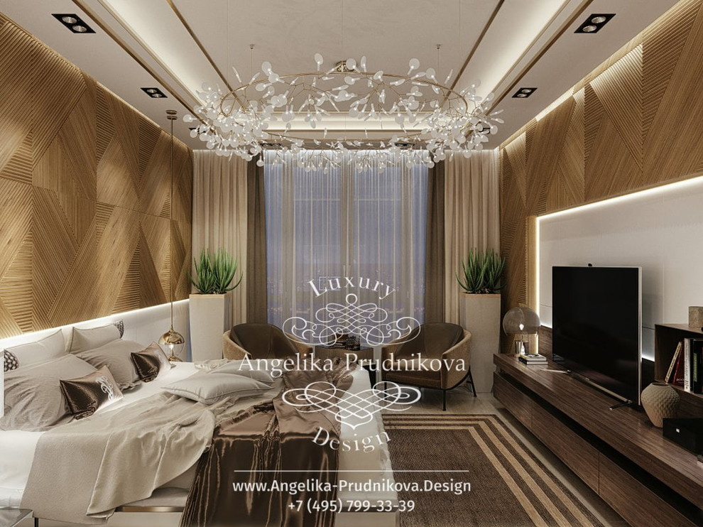 Дизайн-проект интерьера спальни в стиле модерн в ЖК BARRIN HOUSE