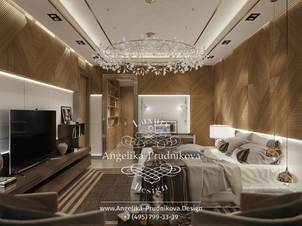 Дизайн-проект интерьера спальни в стиле модерн в ЖК BARRIN HOUSE