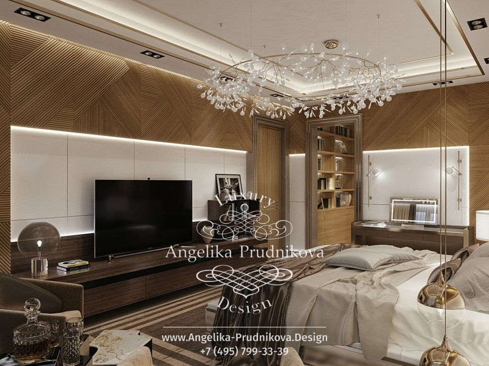Дизайн-проект интерьера спальни в стиле модерн в ЖК BARRIN HOUSE