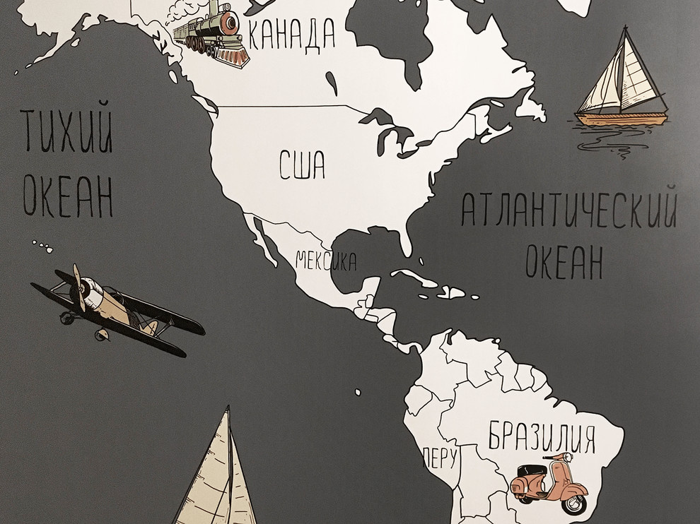 Роспись карта в детской