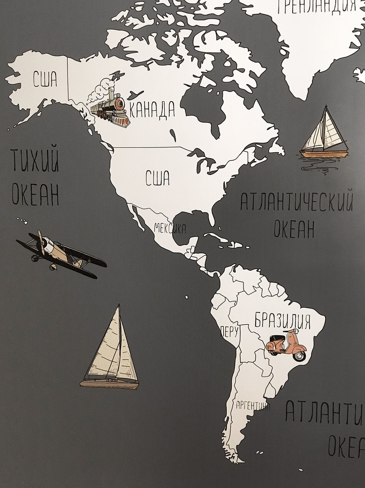 Роспись карта в детской