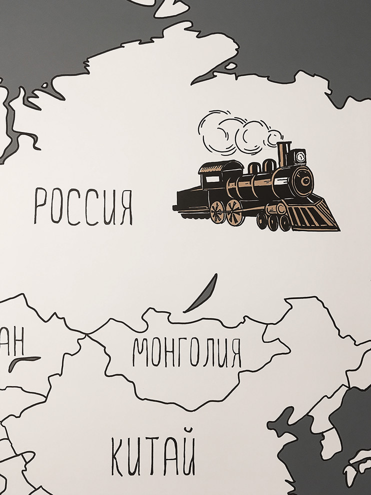 Роспись карта в детской