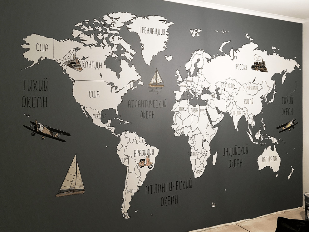 Роспись карта в детской