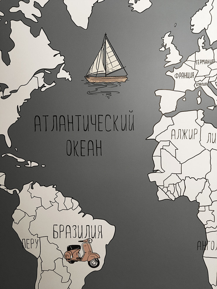 Роспись карта в детской