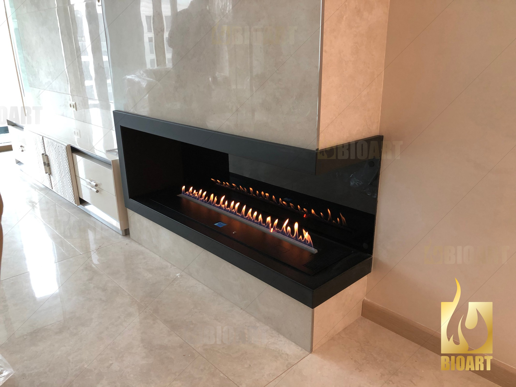 Автоматический биокамин Smart A3 с защитным очагом Родос
