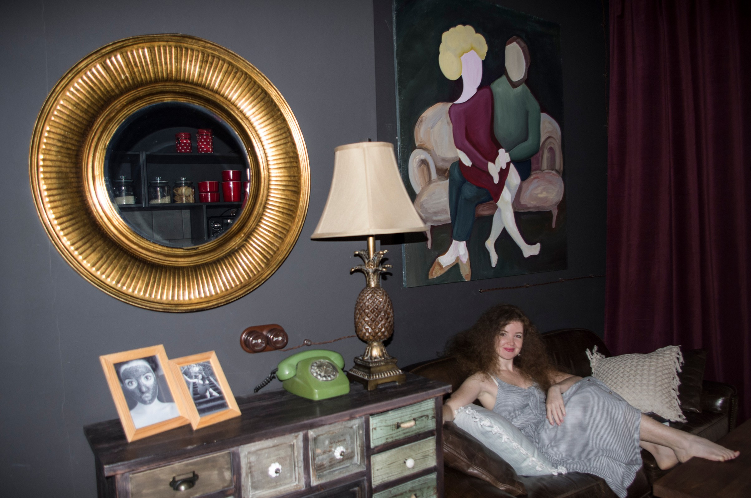 Душевный лофт в темных тонах