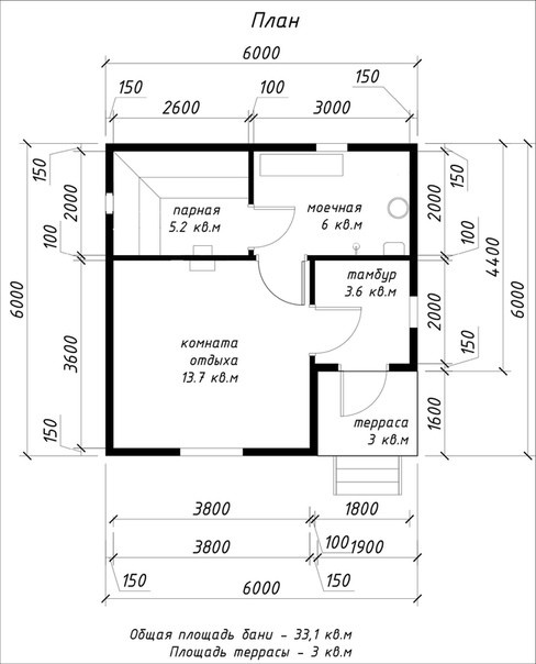 Обложка проекта: Каркасная баня Агат