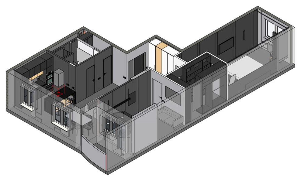 Дизайн проект 3-комнатной квартиры в современной стилистике