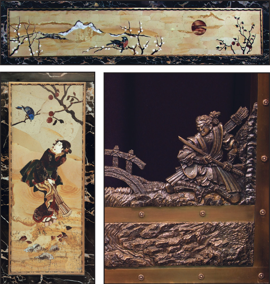 камины из камня и металла