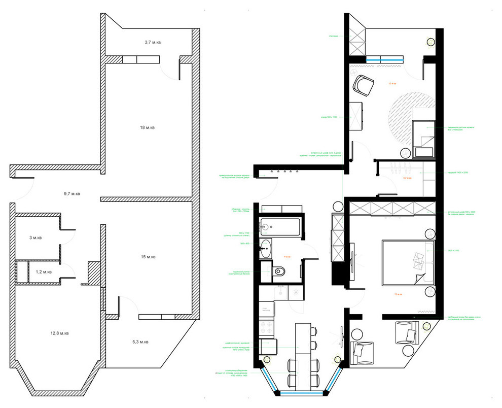 Scandinavian Style Apartment for a Young Family with Child