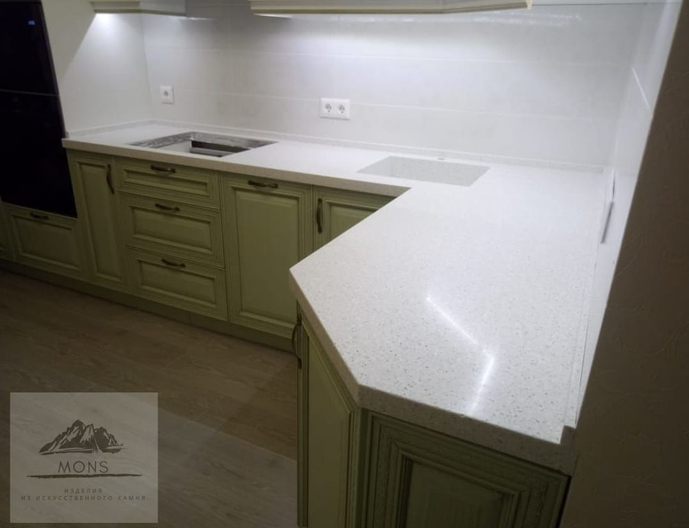 Г - образная столешница с интегрированной мойкой GL-450