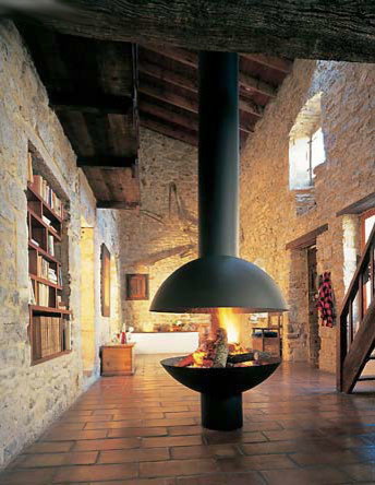 камины из камня и металла