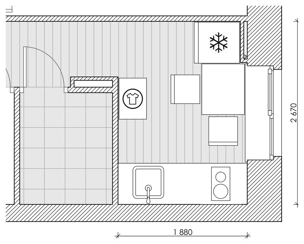 Кухня 6кв.м "Второе дыхание"