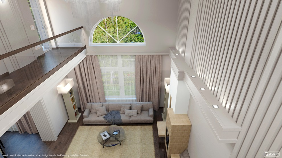 Гостинная загородного дома