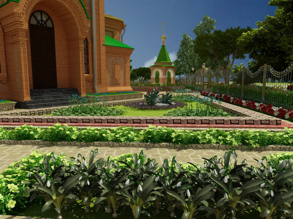 благоустройство территории храма св. тороицы в г ессетуки