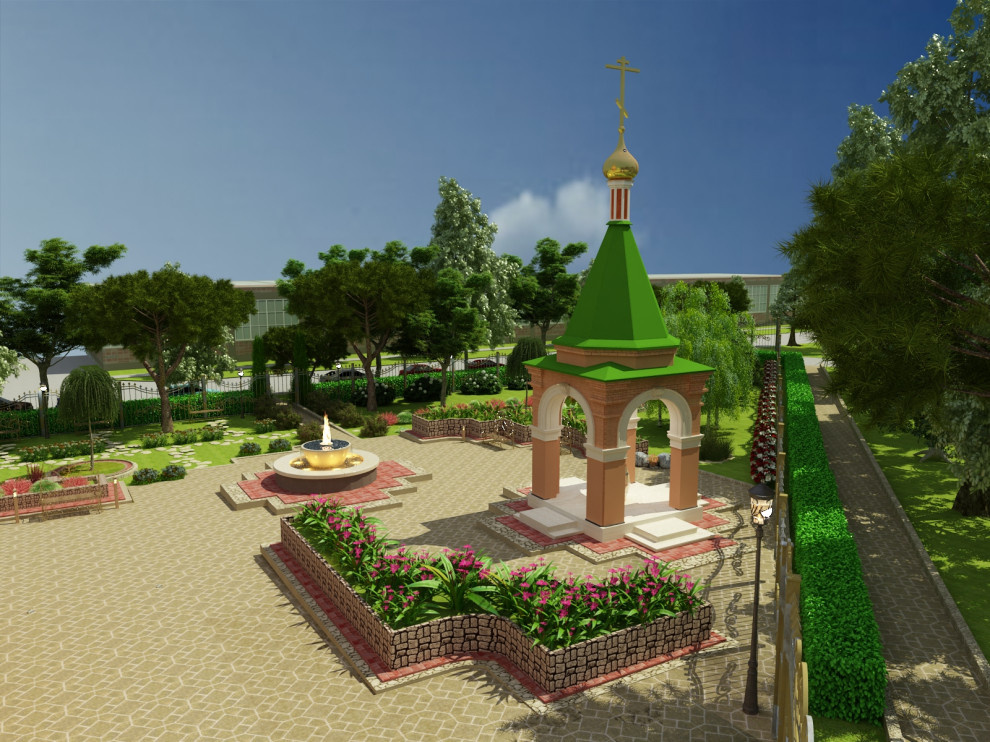 благоустройство территории храма св. тороицы в г ессетуки