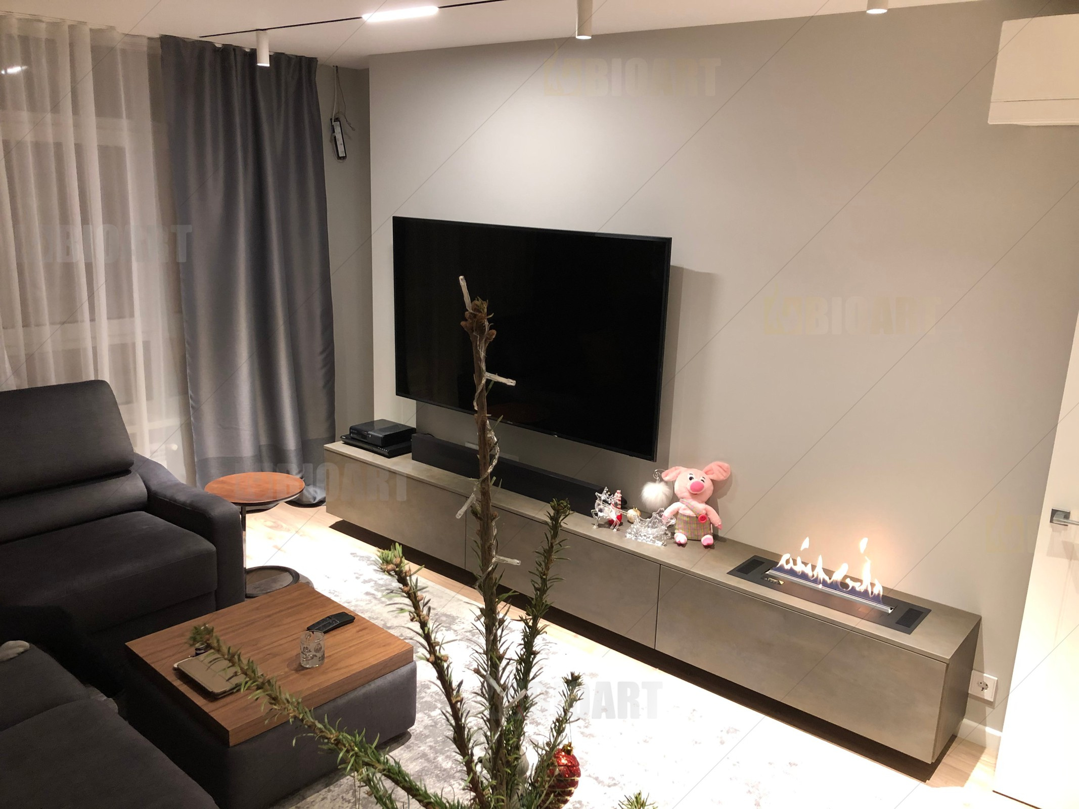 Автоматический биокамин Smart Prime в городской квартире