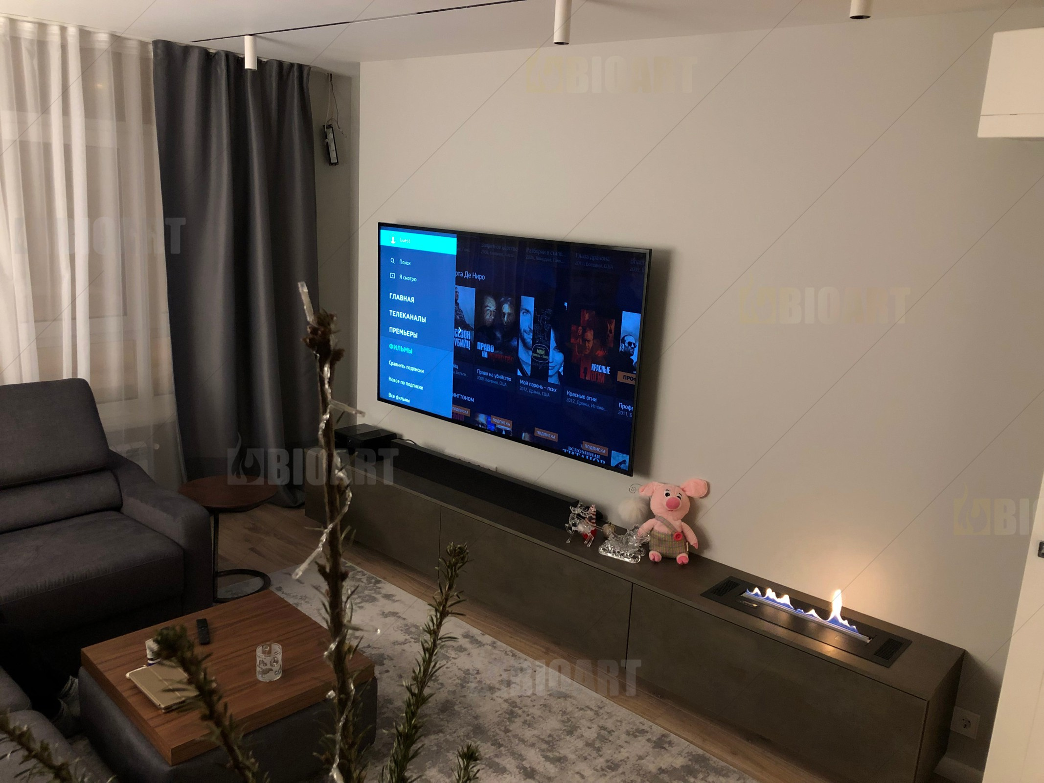 Автоматический биокамин Smart Prime в городской квартире