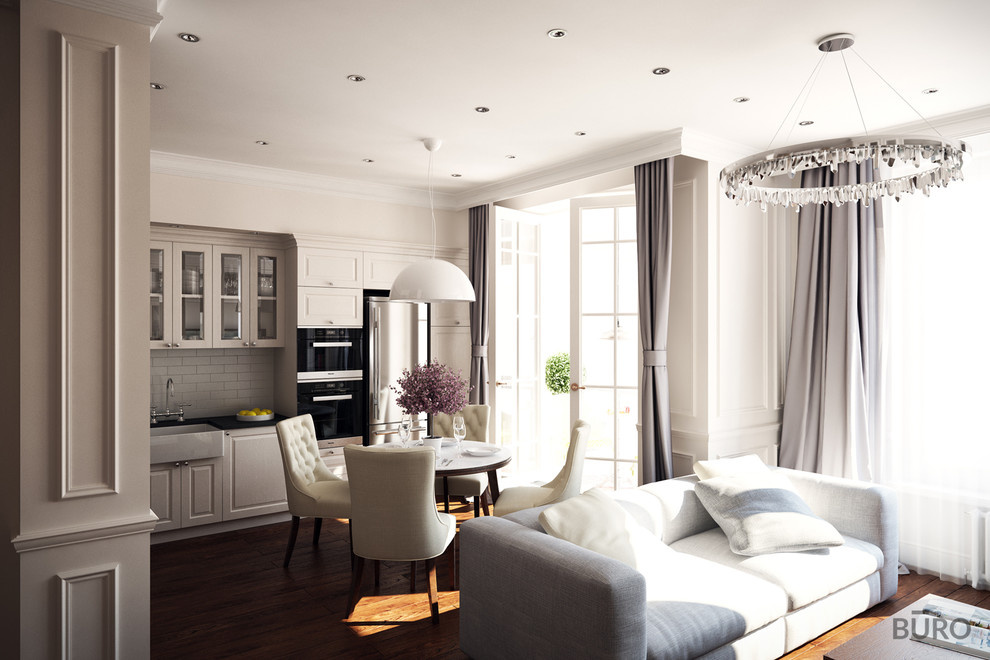 Американская классика  в квартире 70 м²