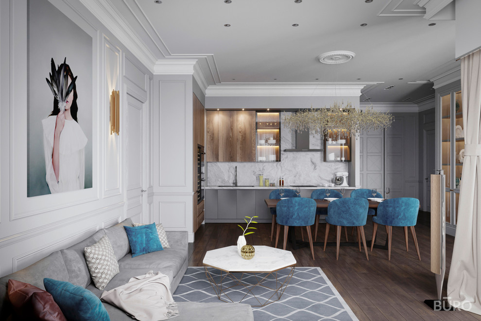 Фьюжн в интерьере квартиры 177 м²
