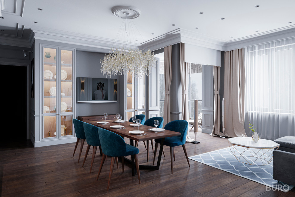 Фьюжн в интерьере квартиры 177 м²