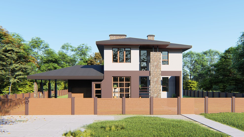 Проект 2-этажного жилого дома в г. Пермь, S=193,9 кв.м