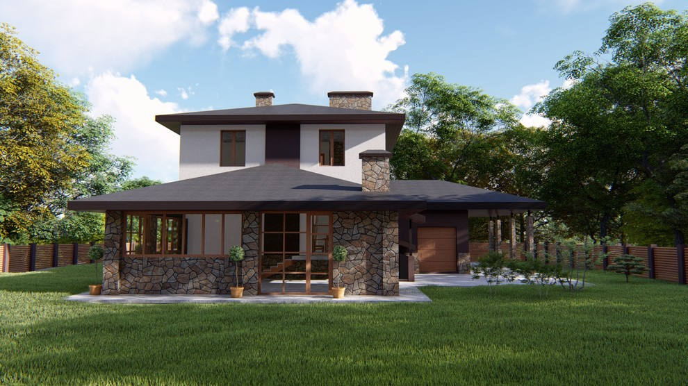 Проект 2-этажного жилого дома в г. Пермь, S=193,9 кв.м