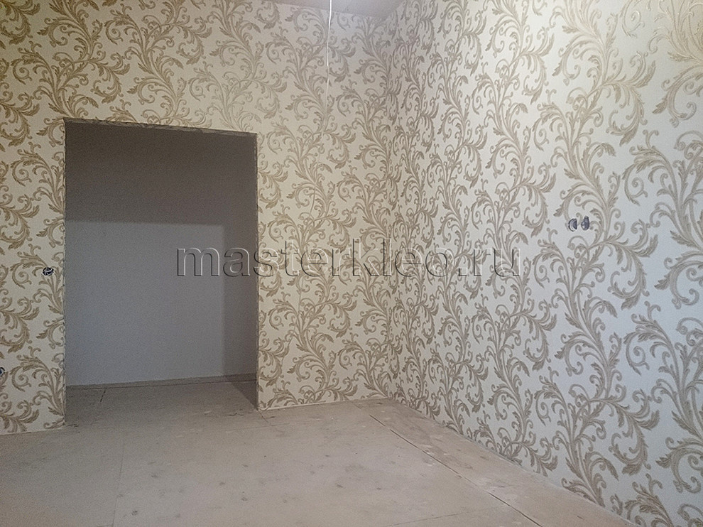 Фото поклейки обоев в квартире, ул. Ленина, д.30