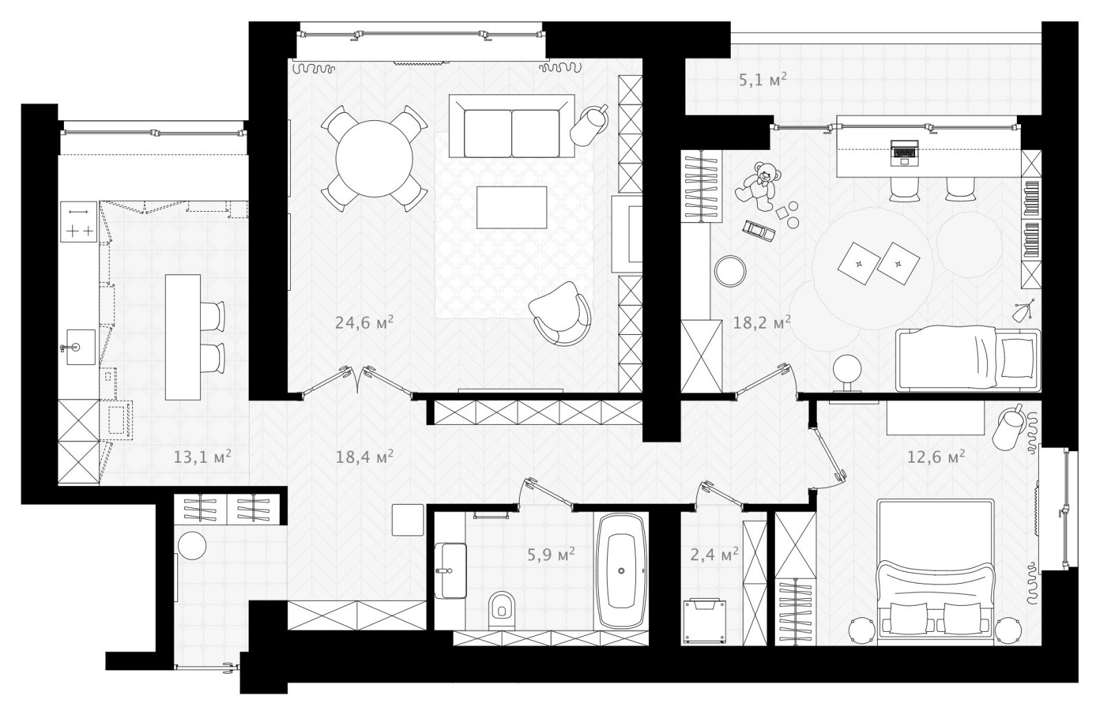 Малая Филевская, 95 кв.м.