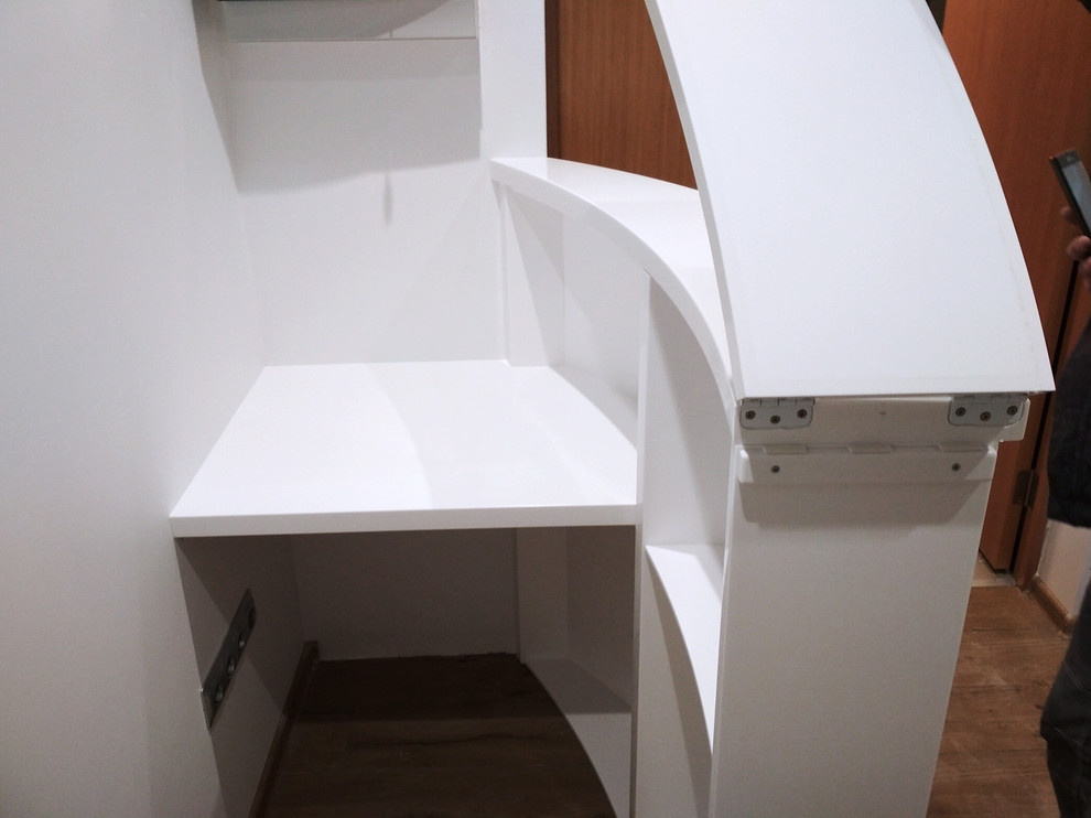 Стойка ресепшн из искусственного камня LG Hi-Macs S028 Alpine White
