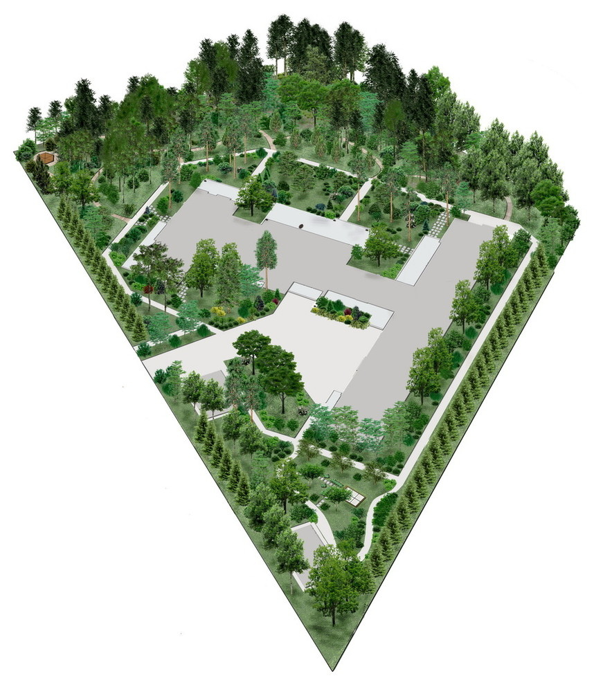 Проект ландшафтного дизайна участка 70 соток