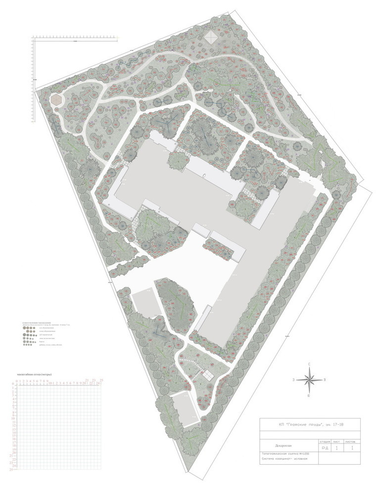 Проект ландшафтного дизайна участка 70 соток
