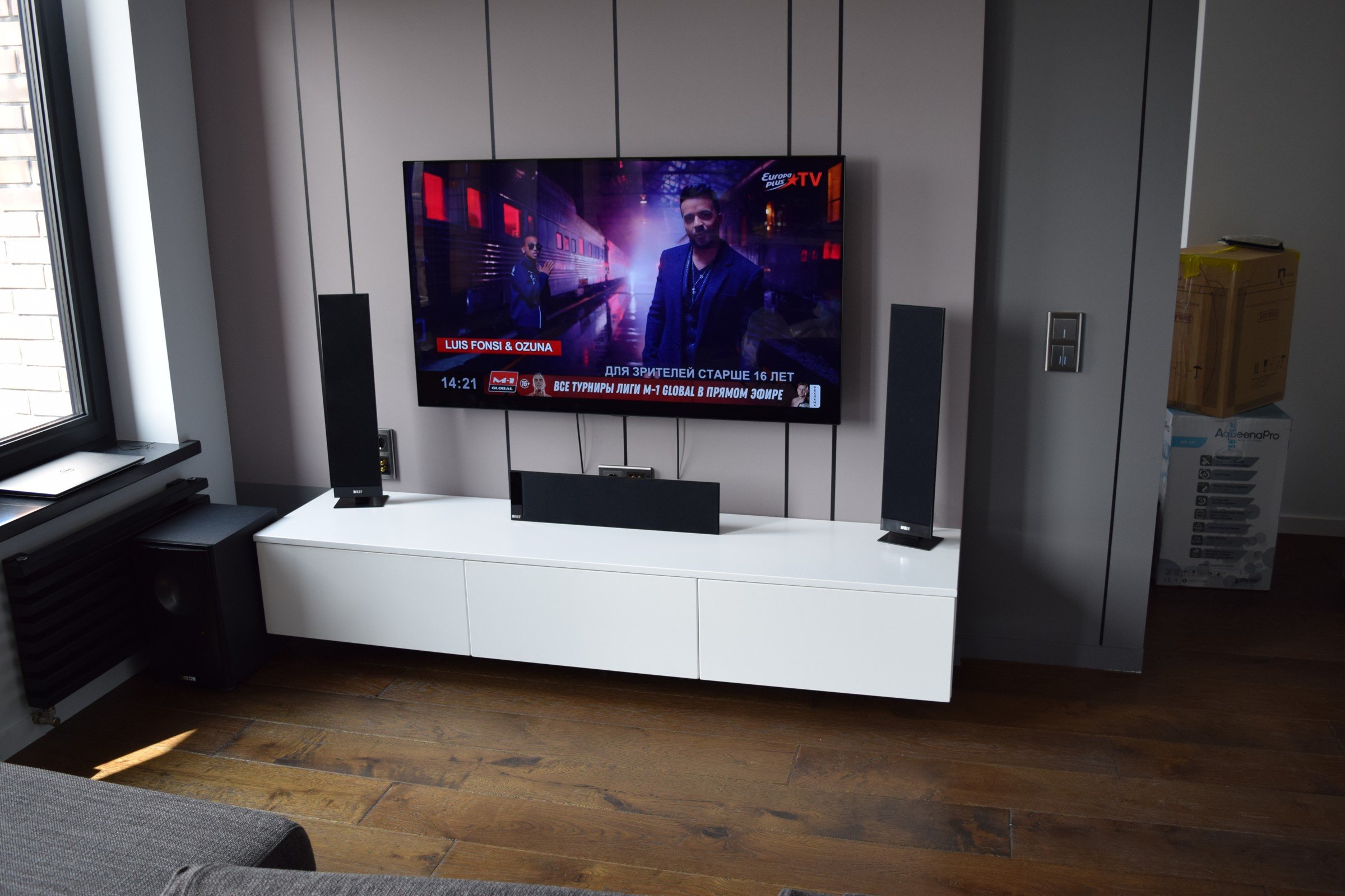 Домашний кинотеатр с тонкими АС