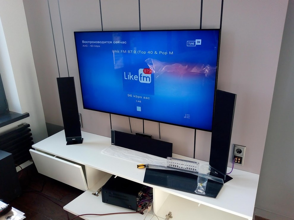 Домашний кинотеатр с тонкими АС