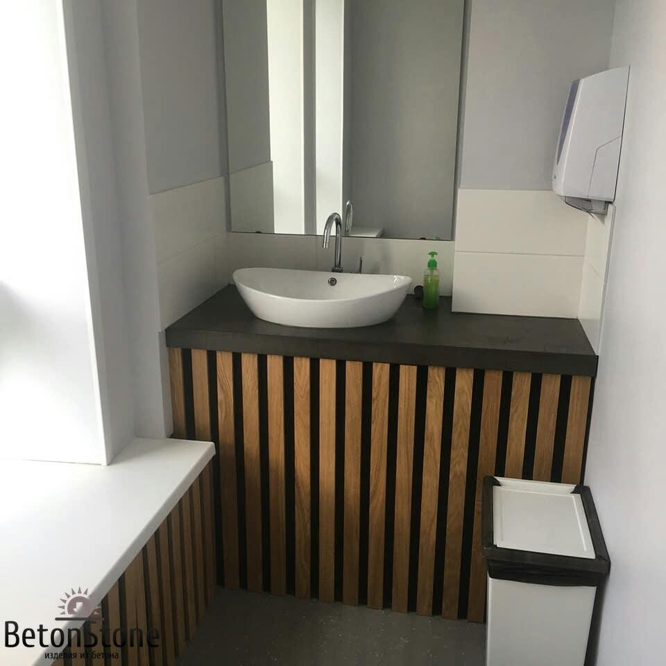 Столешница из бетона в ванную