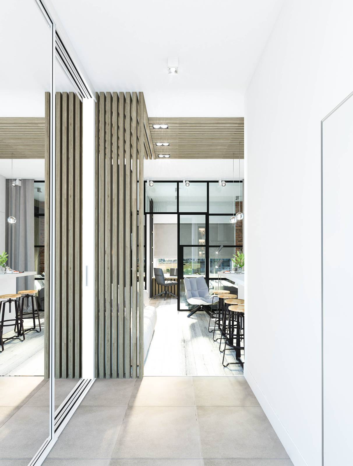 Квартира для холостяка в стиле ЛОФТ