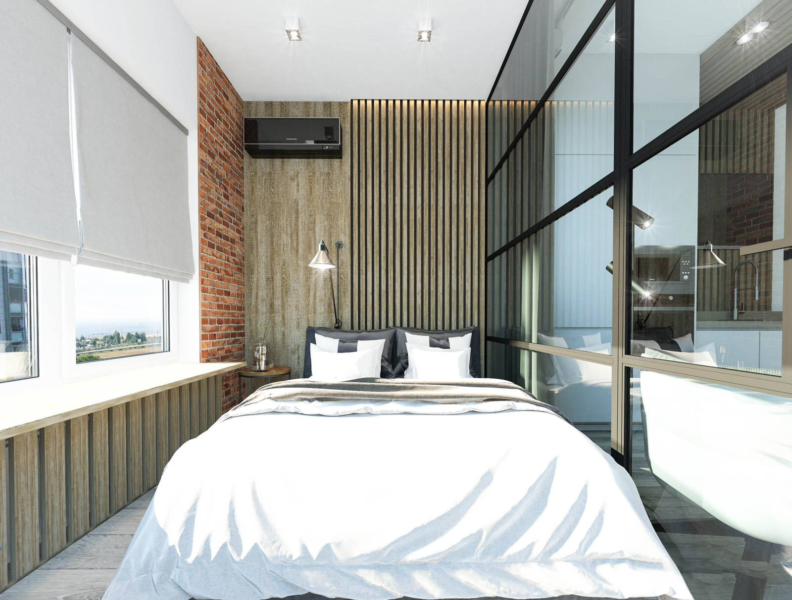 Квартира для холостяка в стиле ЛОФТ