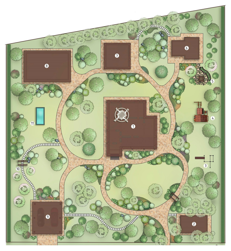 Сад в русском стиле.