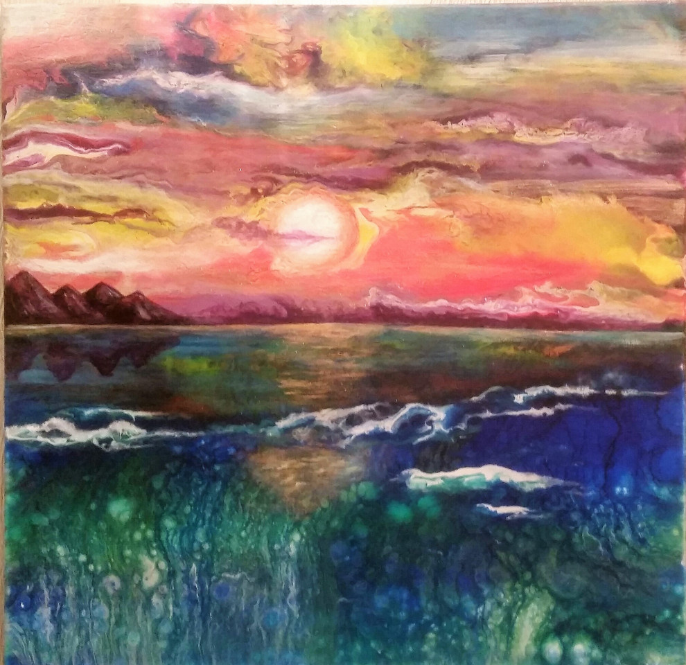 Картины и панно в технике FluidArt