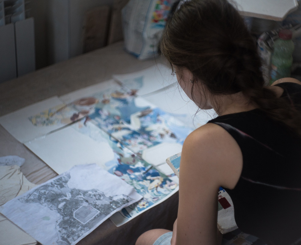 Действующий угловой камин "Симфония Донского Края"