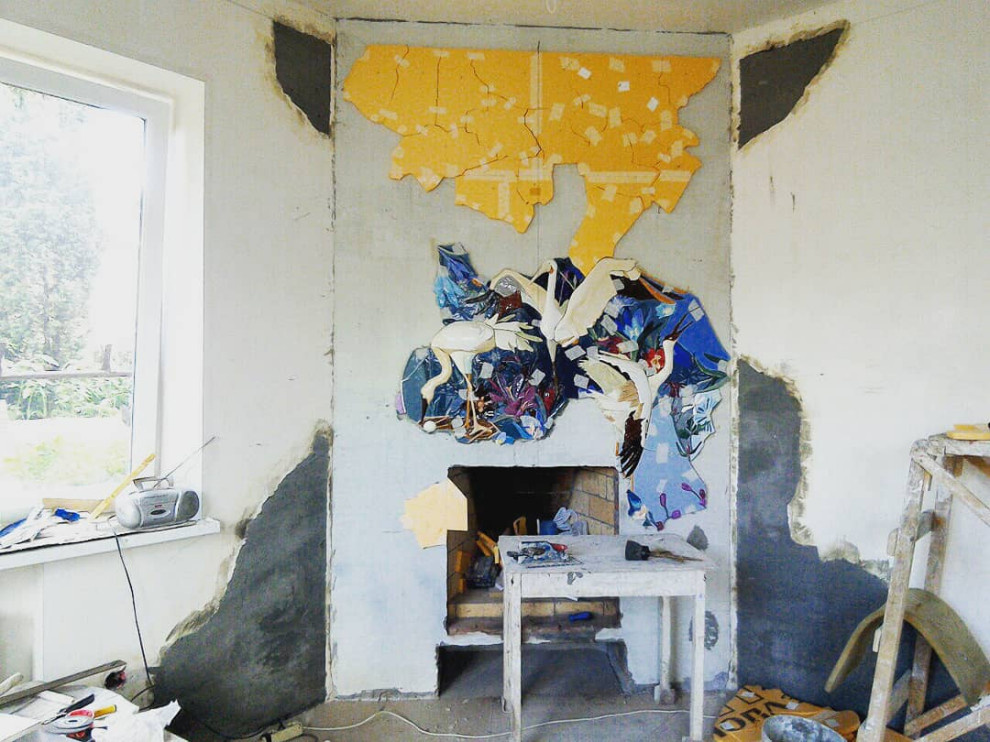 Действующий угловой камин "Симфония Донского Края"