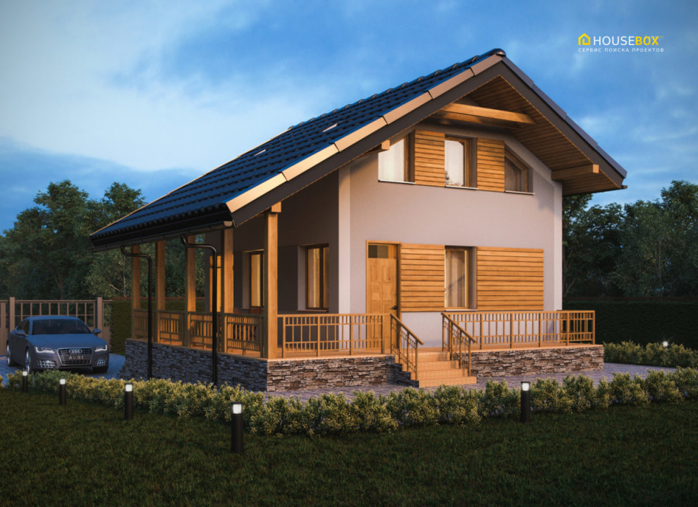 Проект дома общей площадью 90 м2