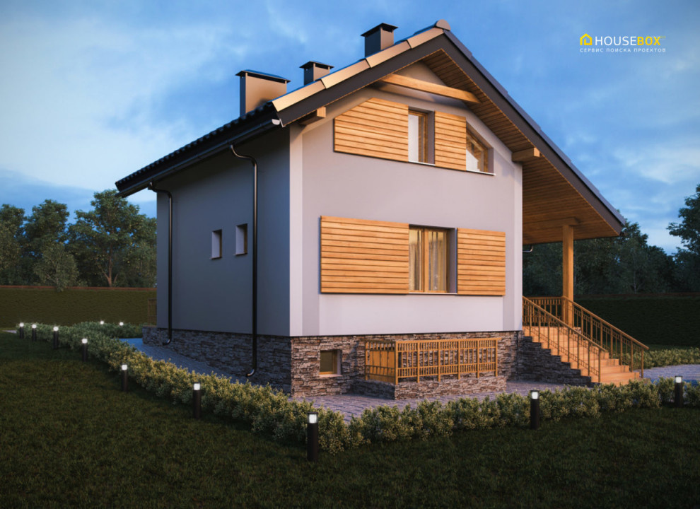 Проект дома общей площадью 90 м2