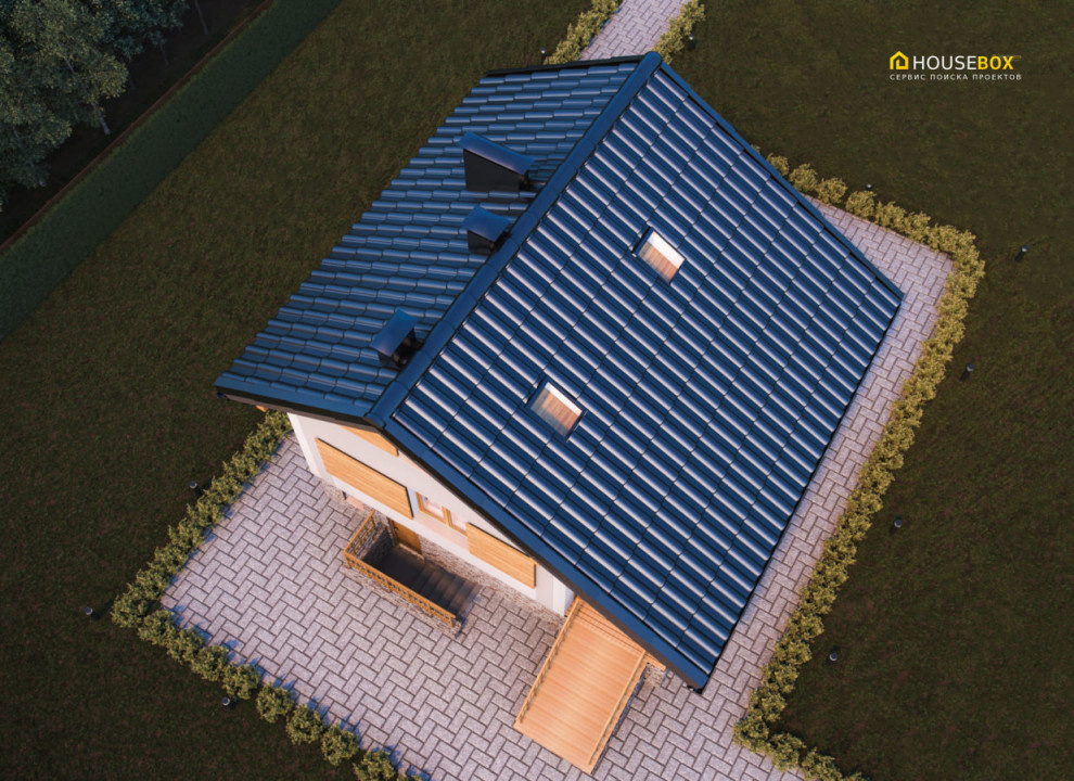 Проект дома общей площадью 90 м2