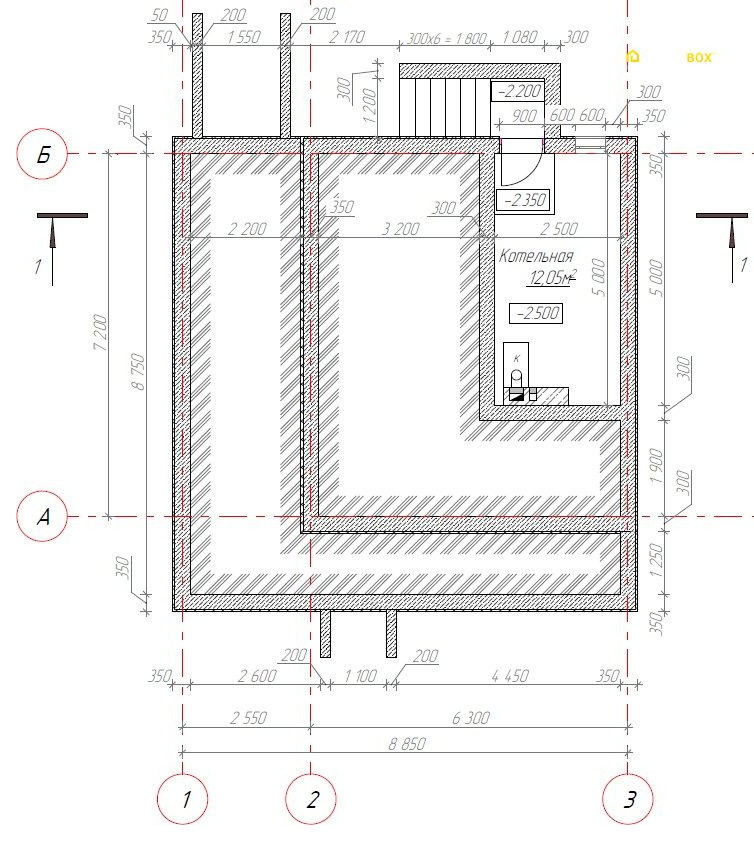 Проект дома общей площадью 90 м2