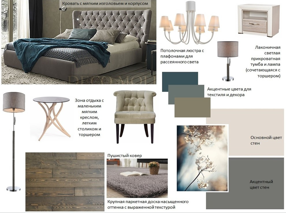 Спальня в природных тонах