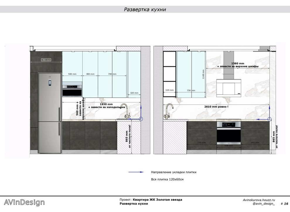 Развертка кухни