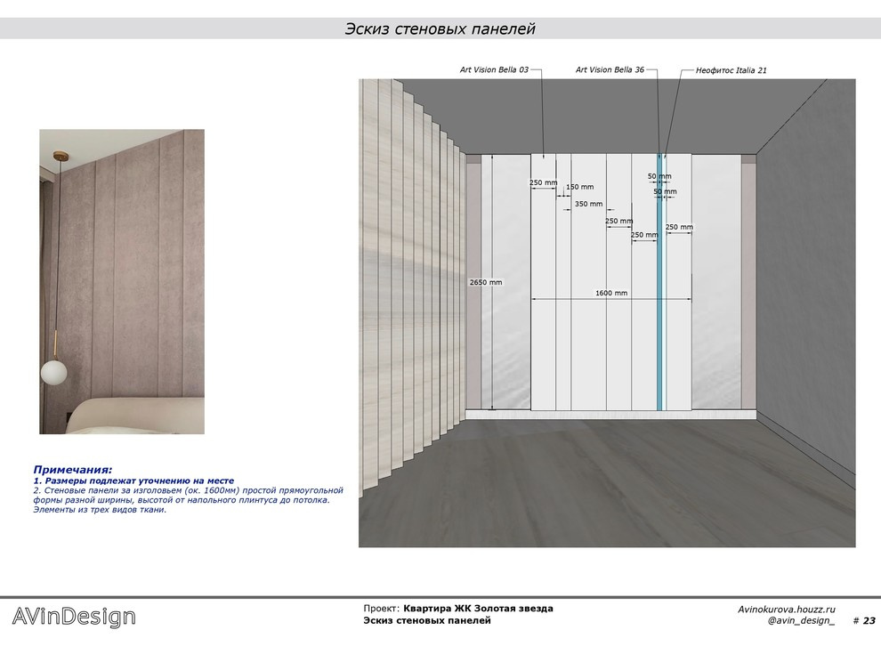 Эскиз стеновых панелей