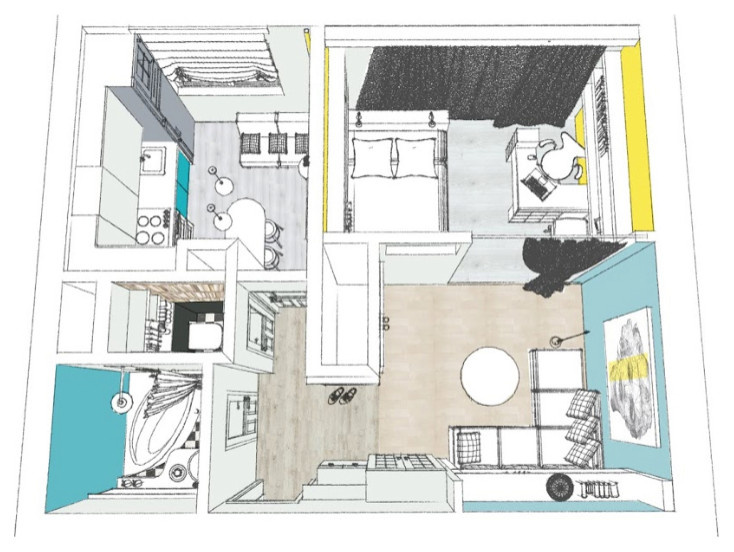 Обложка проекта: Дизайн-концепция квартиры